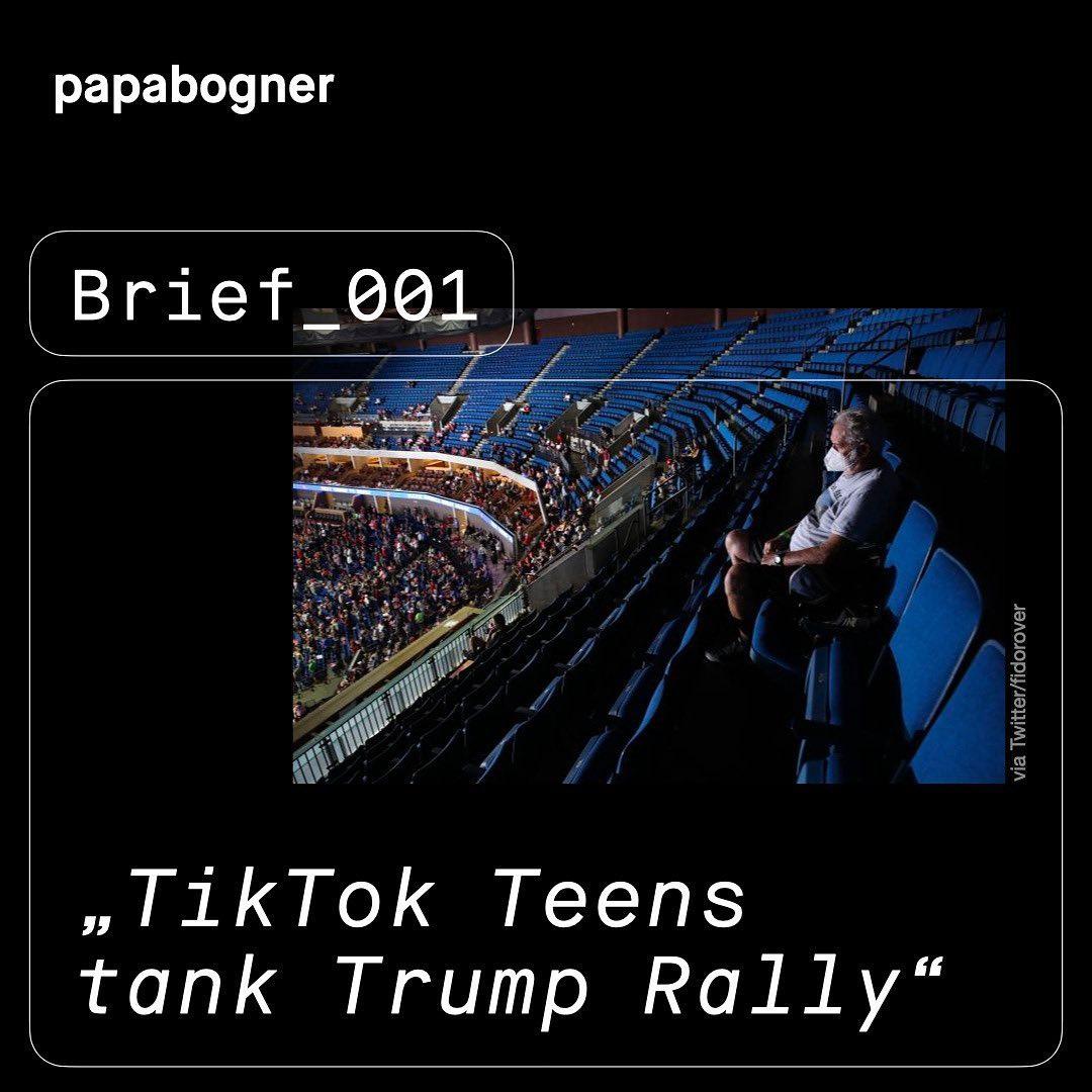 Nur 6200 Menschen waren bei Trumps Tulsa Rally. Was das mit TikTok zu tun hat? Jetzt im neuen #pabobrief